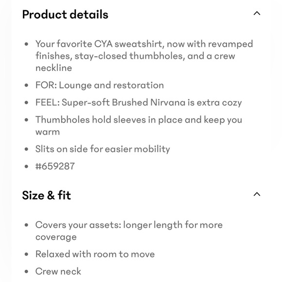 Athleta Pretty Cream Coaster Luxe Sweatshirt with Thumb Holes, size Large- tall - Picture 12 of 15